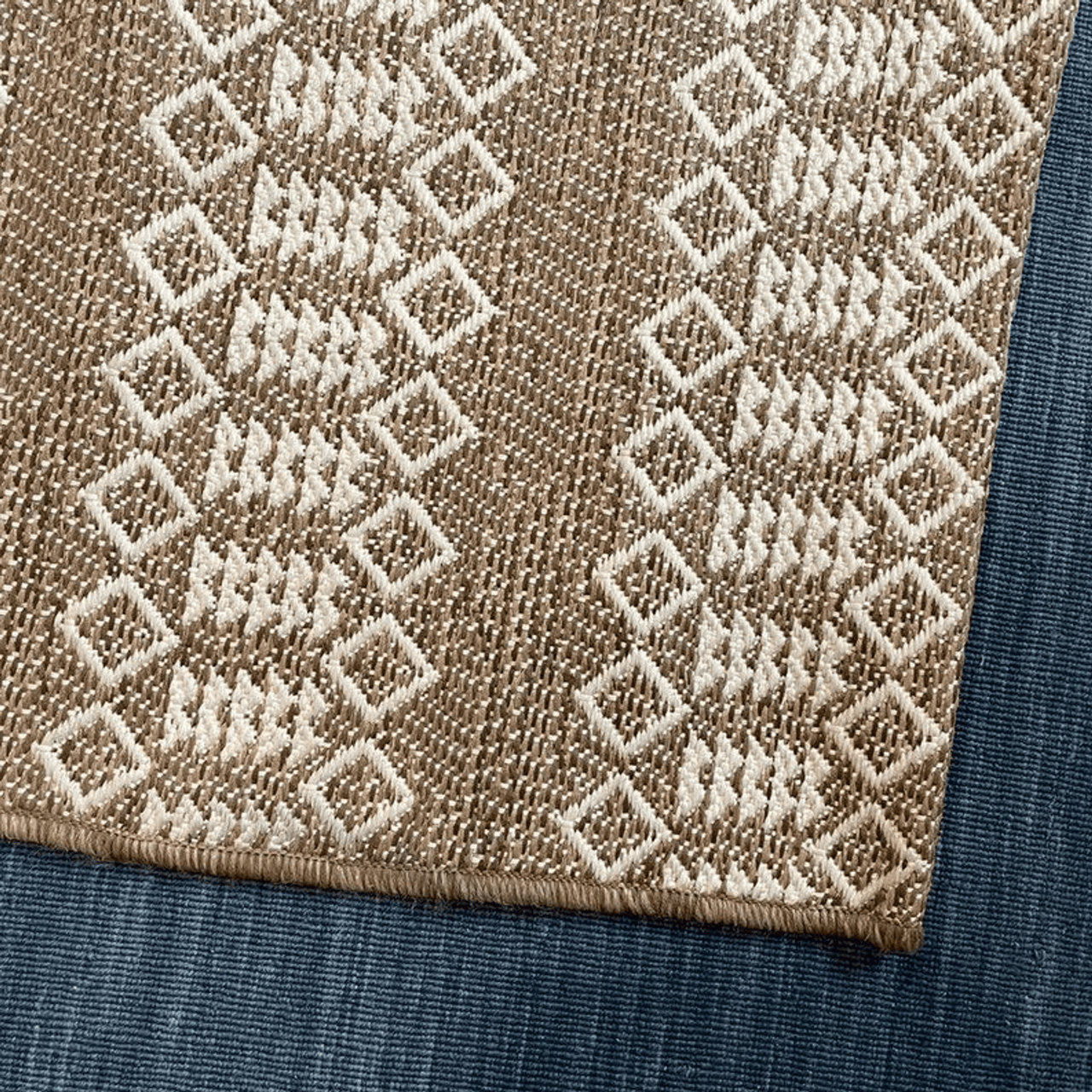 Elegant Brown Beige Tribal Boho Outdoor Area Rug - 7X10 Feet
