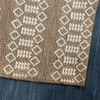 Thumbnail for Elegant Brown Beige Tribal Boho Outdoor Area Rug - 7X10 Feet