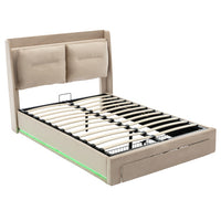 Thumbnail for Upholstered King Size Hydraulic Bed