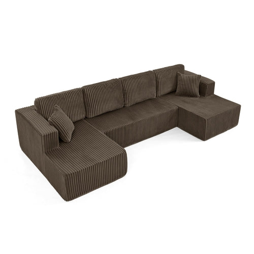 Modern Minimalist U Shape Modular Sectional Sofa