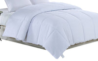 Thumbnail for White Medium Weight Hypoallergenic Twin Down Alternative Comforter