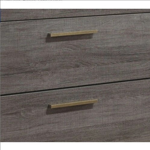 Contemporary 1pc Nightstand Two Tone Antique Gray Bedroom Furniture Nightstand