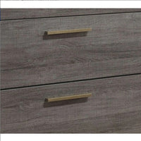 Thumbnail for Contemporary 1pc Nightstand Two Tone Antique Gray Bedroom Furniture Nightstand