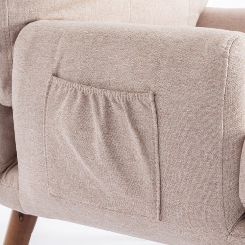 Lounge Chair With Footrest, 5-stage Adjustable Backrest