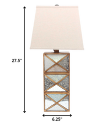 Thumbnail for Gold Modern Illusionary Mirrored Base Table Lamp