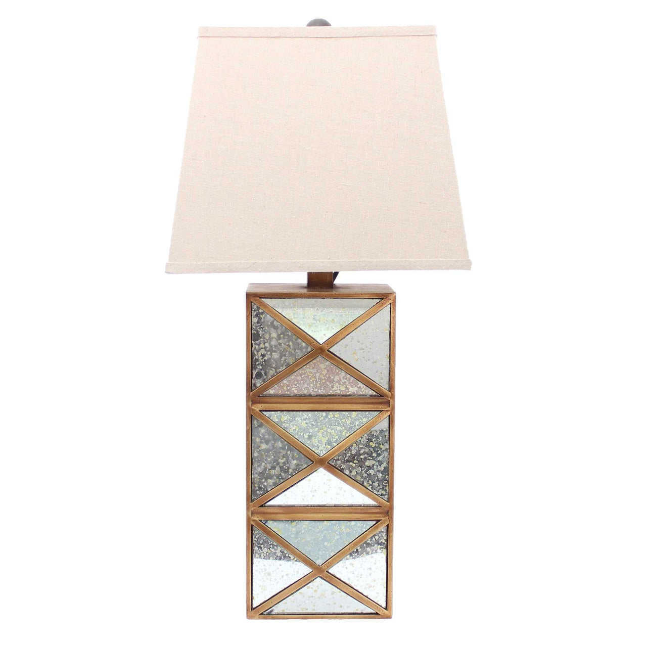 Gold Modern Illusionary Mirrored Base Table Lamp