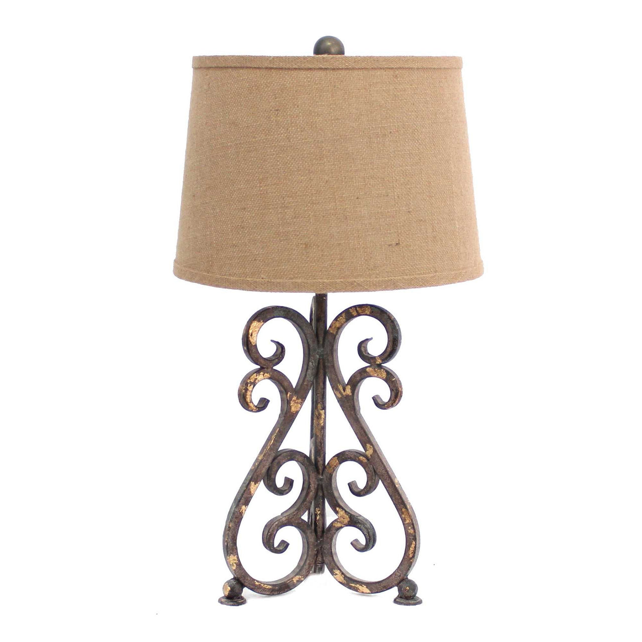Bronze Vintage Metal Khaki Linen Shade Table Lamp