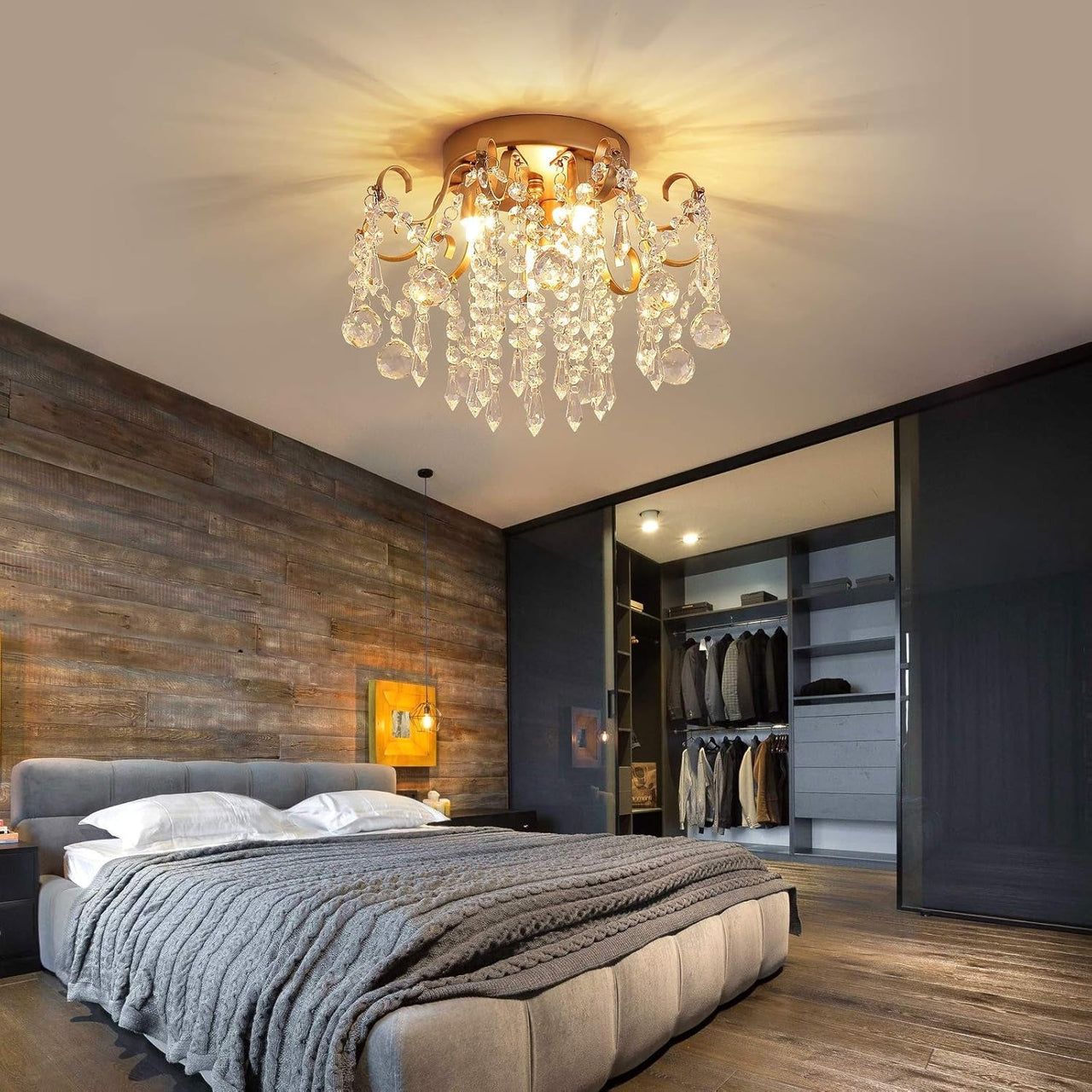 Small Gold Crystal Chandelier