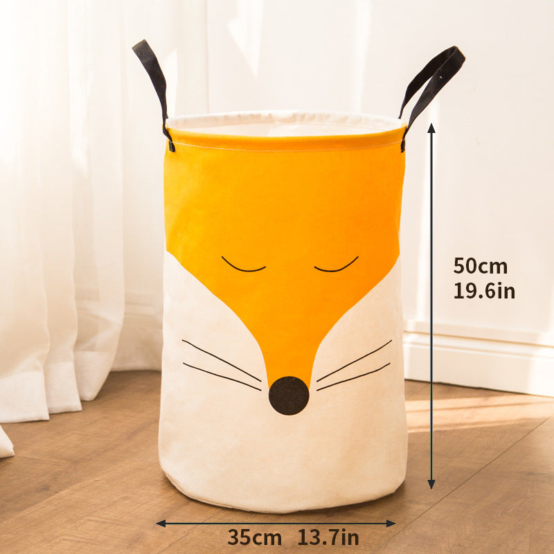Simple Cartoon Toy Cloth Storage Basket
