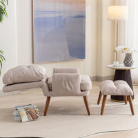 Thumbnail for Lounge Chair With Footrest, 5-stage Adjustable Backrest
