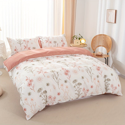 3Piece Floral Duvet Cover Set