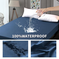 Thumbnail for Blue Waterproof Soft Brushed Fitted Sheet
