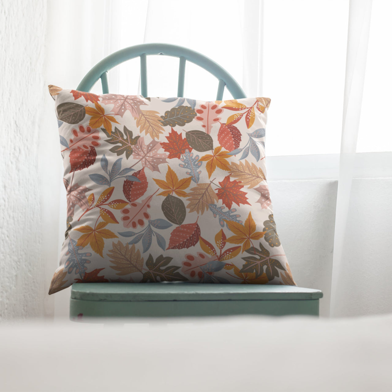 Leaf Pattern Fall Decor Cushion Cover