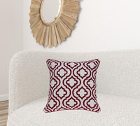 Thumbnail for Transitional Red and White Accent Pillow
