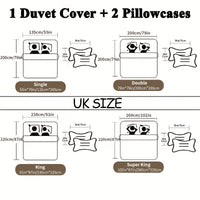 Thumbnail for Elegant Leaf Print 3Piece Duvet Cover Set