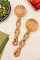 Traditional Twisted African hand curved spoon