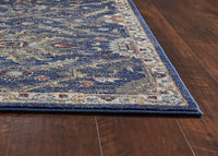 Thumbnail for Royal Blue Machine Woven Traditional Indoor Area Rug