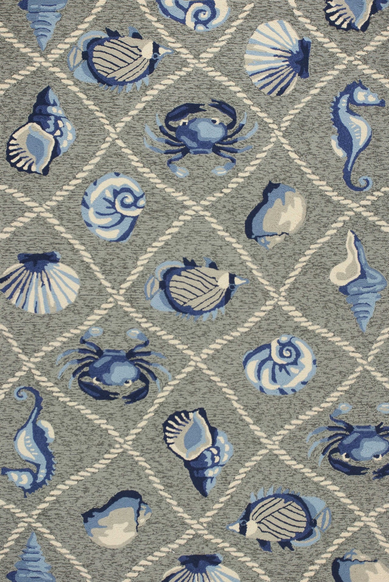 Grey Seaside UV Treated Outdoor Rug