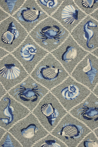 Thumbnail for Grey Seaside UV Treated Outdoor Rug