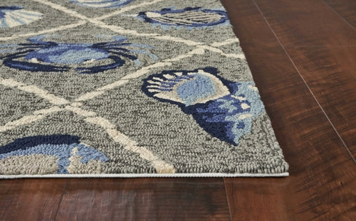Grey Seaside UV Treated Outdoor Rug