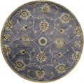 Midnight Blue Hand Tufted Traditional Area Rug