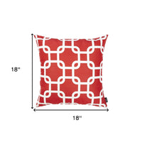 Thumbnail for Red Lattice Decorative Throw Pillow Cover