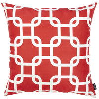 Thumbnail for Red Lattice Decorative Throw Pillow Cover