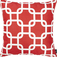 Thumbnail for Red Lattice Decorative Throw Pillow Cover