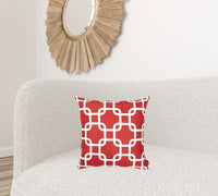 Thumbnail for Red Lattice Decorative Throw Pillow Cover
