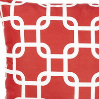 Thumbnail for Red Lattice Decorative Throw Pillow Cover
