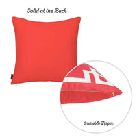 Thumbnail for Square Red and White Geometric Decorative Throw Pillow Cover