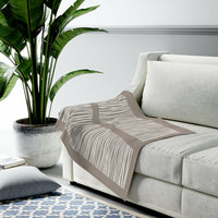 Thumbnail for Abstract Lines in Beige Plush Blanket Throw