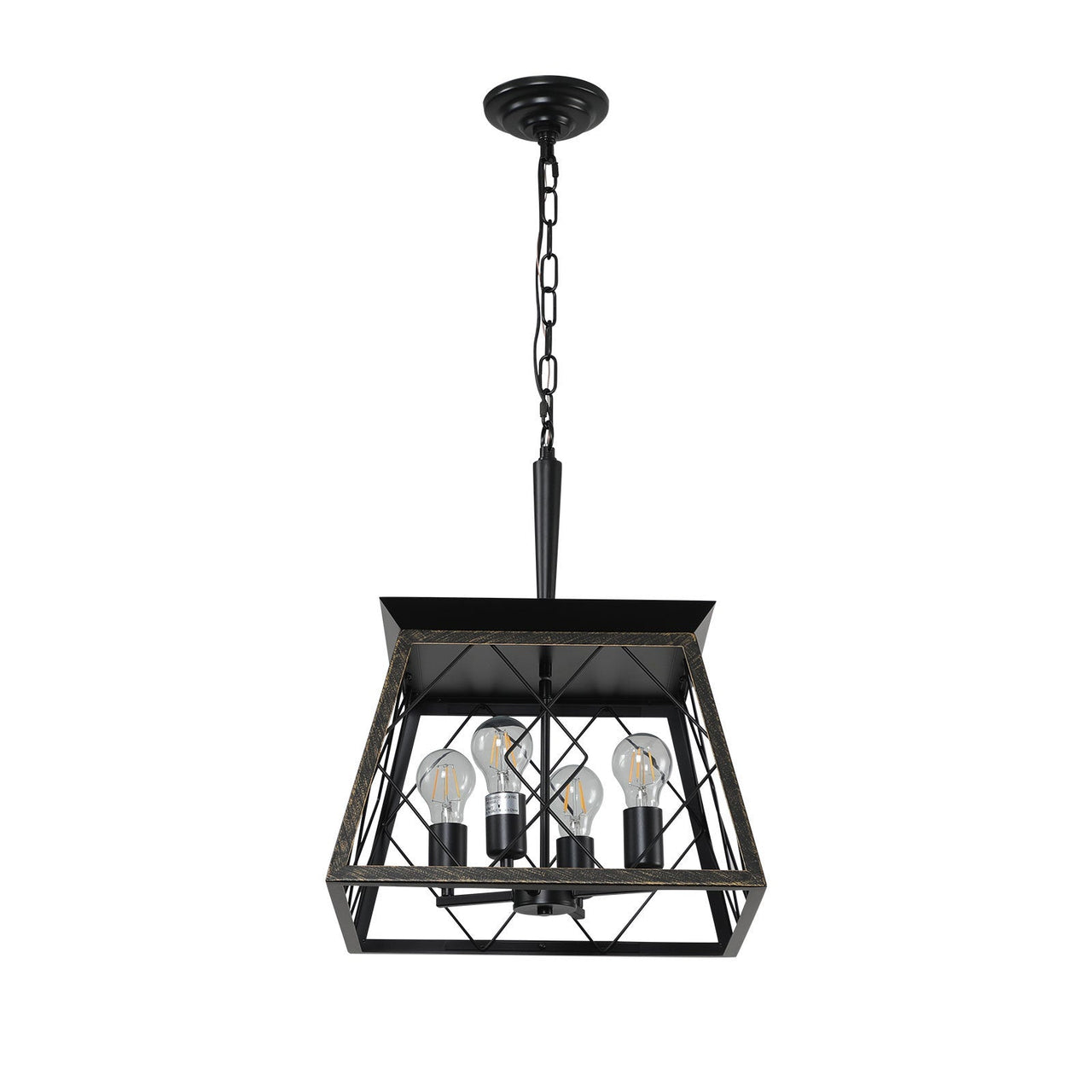 4-Light Vintage Antique Chandeliers Light Fixture