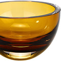 European Made Lead Free Amber Crystal Bowl