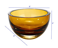 Thumbnail for European Made Lead Free Amber Crystal Bowl