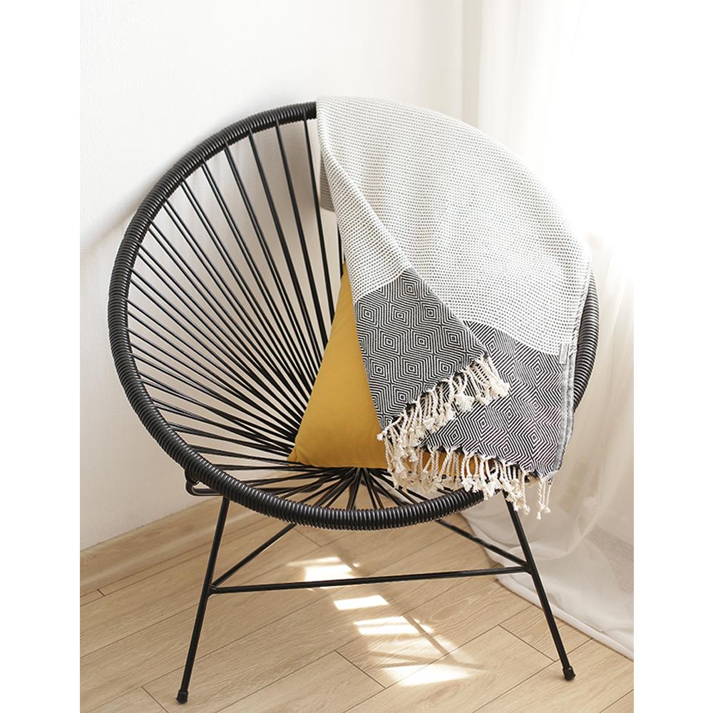 Squares and Stripes Throw Blanket