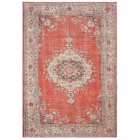 Thumbnail for Red And Gray Oriental Area Rug