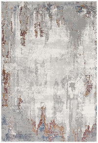 Thumbnail for Gray And Ivory Modern Abstract Area Rug
