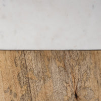 Thumbnail for White Marble And Natural Wood Block Table Lamp