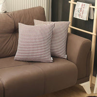 Thumbnail for Set Of 2 Red Houndstooth Pillow Covers