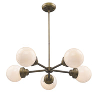 Thumbnail for Bronze Five Light Mid Centrury Modern Chandelier
