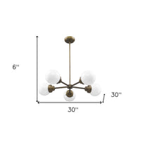 Thumbnail for Bronze Five Light Mid Centrury Modern Chandelier