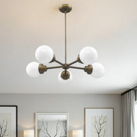 Thumbnail for Bronze Five Light Mid Centrury Modern Chandelier