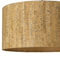 Thumbnail for Matte Black Cork Shade Modern One Light Hanging Pendent Lamp