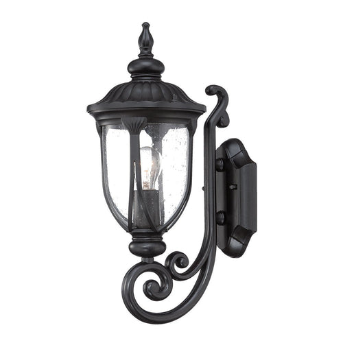 Matte Black Cast Aluminum Glass Lantern