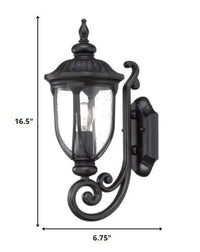 Thumbnail for Matte Black Cast Aluminum Glass Lantern