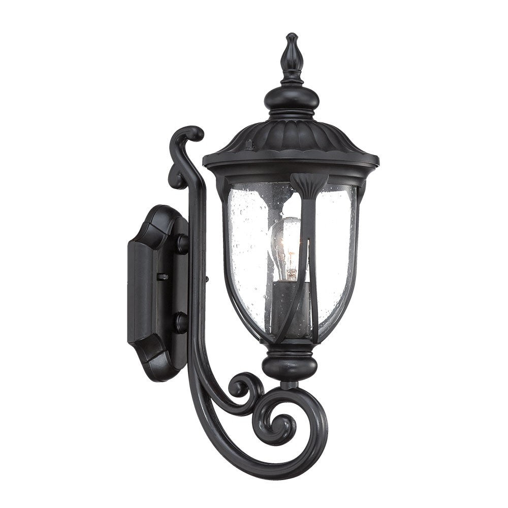 Matte Black Cast Aluminum Glass Lantern