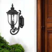 Thumbnail for Matte Black Cast Aluminum Glass Lantern