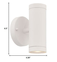 Thumbnail for White LED Two Light Can Shape Wall Sconce