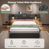 Thumbnail for King Upholstered Bed With Charging Station